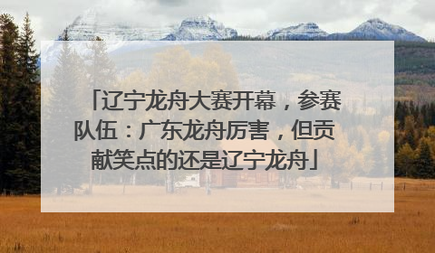 辽宁龙舟大赛开幕，参赛队伍：广东龙舟厉害，但贡献笑点的还是辽宁龙舟