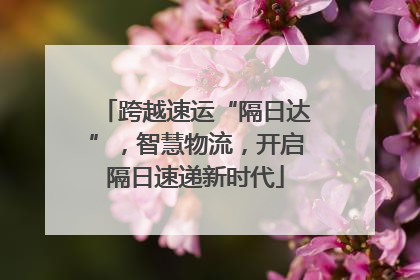 跨越速运“隔日达”，智慧物流，开启隔日速递新时代