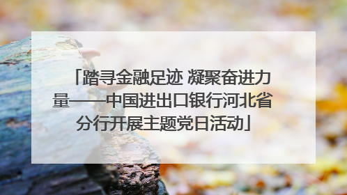 踏寻金融足迹 凝聚奋进力量——中国进出口银行河北省分行开展主题党日活动