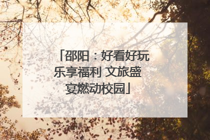 邵阳：好看好玩乐享福利 文旅盛宴燃动校园