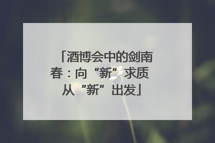 酒博会中的剑南春：向“新”求质 从“新”出发
