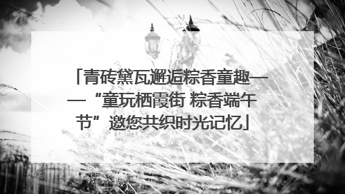 青砖黛瓦邂逅粽香童趣——“童玩栖霞街 粽香端午节”邀您共织时光记忆