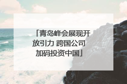 青岛峰会展现开放引力 跨国公司加码投资中国