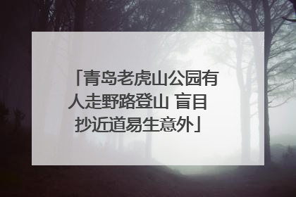 青岛老虎山公园有人走野路登山 盲目抄近道易生意外