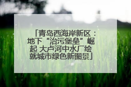 青岛西海岸新区：地下“治污堡垒”崛起 大卢河中水厂绘就城市绿色新图景