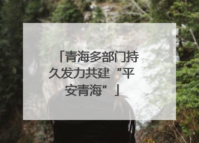 青海多部门持久发力共建“平安青海”