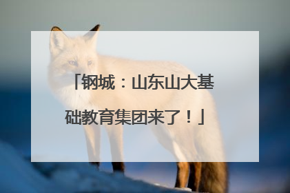 钢城：山东山大基础教育集团来了！