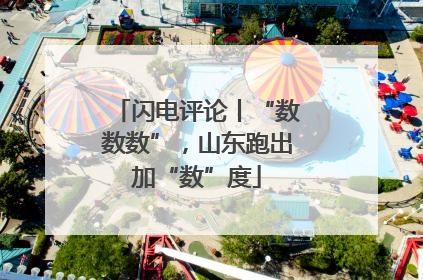 闪电评论丨“数数数”，山东跑出加“数”度