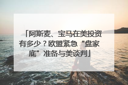 阿斯麦、宝马在美投资有多少？欧盟紧急“盘家底”准备与美谈判
