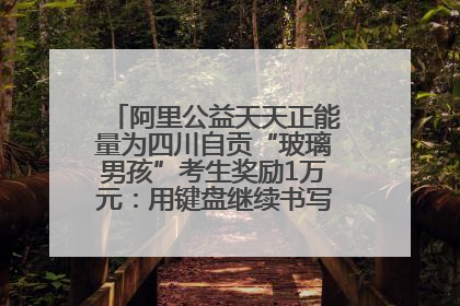 阿里公益天天正能量为四川自贡“玻璃男孩”考生奖励1万元：用键盘继续书写不设限的人生