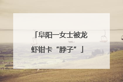 阜阳一女士被龙虾钳卡“脖子”