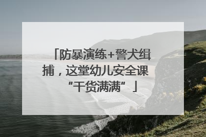 防暴演练+警犬缉捕，这堂幼儿安全课“干货满满”