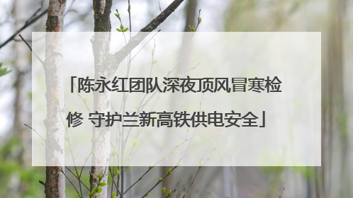 陈永红团队深夜顶风冒寒检修 守护兰新高铁供电安全