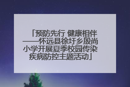 预防先行 健康相伴——怀远县徐圩乡殷尚小学开展夏季校园传染疾病防控主题活动