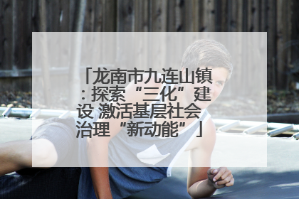 龙南市九连山镇：探索“三化”建设 激活基层社会治理“新动能”