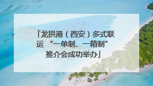 龙拱港（西安）多式联运 “一单制、一箱制” 推介会成功举办
