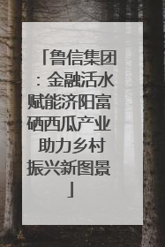 鲁信集团：金融活水赋能济阳富硒西瓜产业 助力乡村振兴新图景