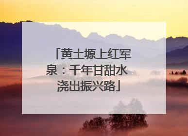 黄土塬上红军泉：千年甘甜水 浇出振兴路