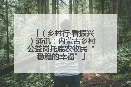 （乡村行·看振兴）通讯：内蒙古乡村公益岗托底农牧民“稳稳的幸福”