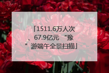 1511.6万人次、67.9亿元 “豫”游端午全景扫描