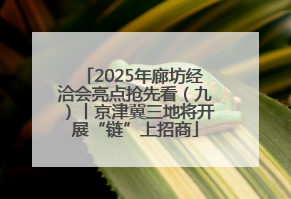 2025年廊坊经洽会亮点抢先看（九）丨京津冀三地将开展“链”上招商