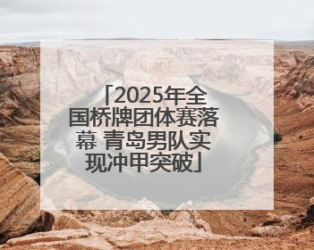 2025年全国桥牌团体赛落幕 青岛男队实现冲甲突破