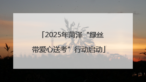 2025年菏泽“绿丝带爱心送考”行动启动