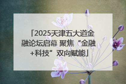 2025天津五大道金融论坛启幕 聚焦“金融+科技”双向赋能