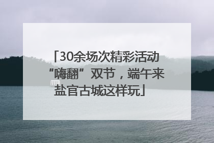 30余场次精彩活动“嗨翻”双节，端午来盐官古城这样玩