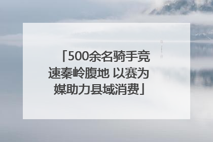 500余名骑手竞速秦岭腹地 以赛为媒助力县域消费