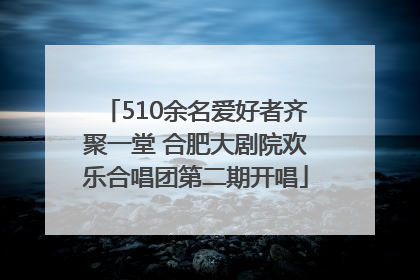 510余名爱好者齐聚一堂 合肥大剧院欢乐合唱团第二期开唱