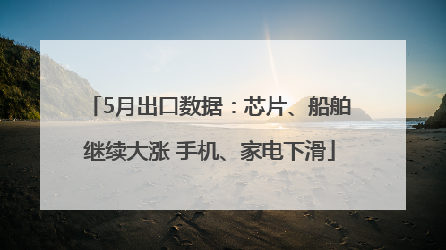 5月出口数据：芯片、船舶继续大涨 手机、家电下滑