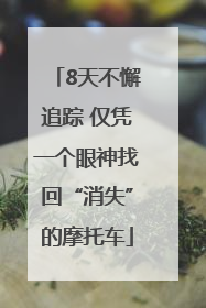 8天不懈追踪 仅凭一个眼神找回“消失”的摩托车