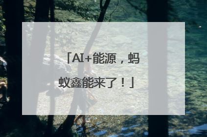 AI+能源，蚂蚁鑫能来了！