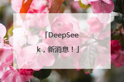 DeepSeek，新消息！